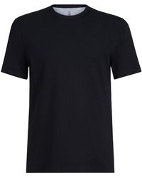 Brunello Cucinelli - Stretch Cotton And Modal Ribbed Jersey Crew Neck T-Shirt - Lyst