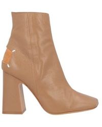 Maison Margiela - Solid-Color Genuine Leather Ankle Boots - Lyst