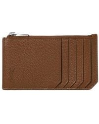 Saint Laurent - Cassandre Zip-Up Wallet - Lyst
