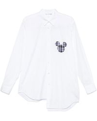 Comme des Garçons - Classic Shirt With Plaid Mickey Mouse Patch - Lyst