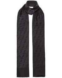 Fendi - All-Over Ff Motif Frayed-Edge Scarf - Lyst