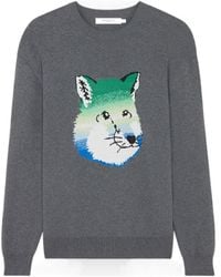 Maison Kitsuné - Maison Kitsuné Fox Head Intarsia-Knit Jumper - Lyst
