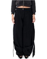 The Attico - The Wide Leg Denim Jeans - Lyst