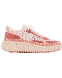 Chloé - Chloé Nama Lace-Up Sneakers - Lyst