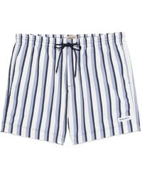 Woolrich - Striped Drawstring Swim Shorts - Lyst