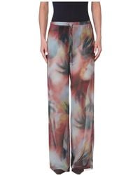 Patrizia Pepe - Floral-Print Casual Trousers - Lyst