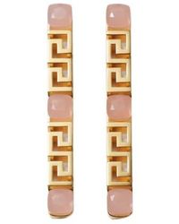 Versace - Geometric Stud Drop Earrings - Lyst