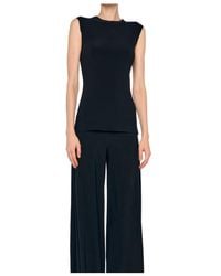 Norma Kamali - Sleeveless Crewneck Top - Lyst
