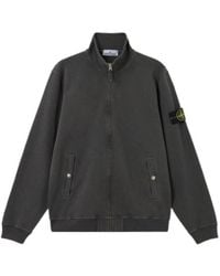 Stone Island - Stand Collar Zip-Up Sweatshirt - Lyst