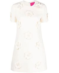 Valentino - Floral-Appliquéd Minidress - Lyst
