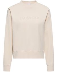 Moncler - Logo Embroidered Crewneck Sweatshirt - Lyst