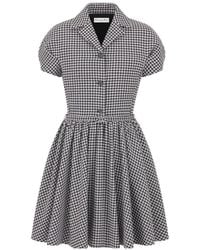 Dior - Flared Dress With Puff Sleeves - Lyst