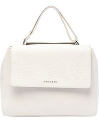 Orciani - Sveva Logo Lettering Medium Shoulder Bag - Lyst