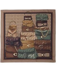 COACH - Printed Silk Scarf - Lyst