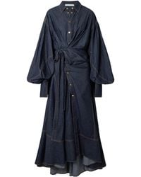 Zimmermann - Rebellion Denim Wrap Dress - Lyst