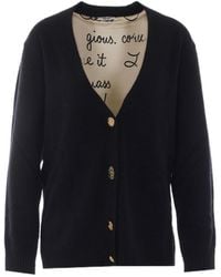 Liu Jo - Jewel-Button V-Neck Cardigan - Lyst