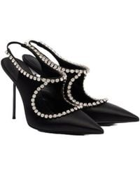 Paris Texas - Lidia 105 Embellished Satin Slingback Pumps - Lyst