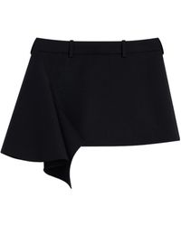 Givenchy - Wool Slashed Mini Skirt - Lyst