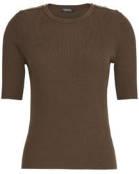 Max Mara - Riviera Ribbed Knitted Top - Lyst