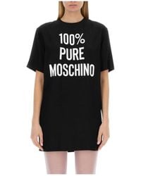 Moschino - T-Shirt Dress With Round Neck - Lyst