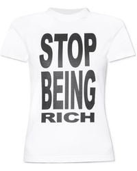 Vetements - Slogan Printed Crewneck T-Shirt - Lyst