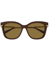 Bottega Veneta - Eyewear Classic Square Sunglasses - Lyst