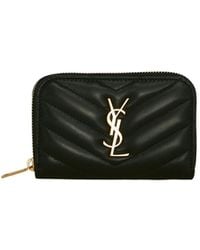 Saint Laurent - Cassandre Matelassé Coin Card Wallet - Lyst
