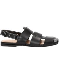 JW Anderson - Logo-Debossed Leather Fisherman Sandals - Lyst