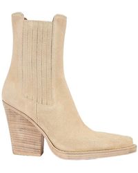 Paris Texas - Logo Thick Heel Short Boots - Lyst