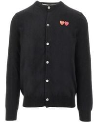 COMME DES GARÇONS PLAY - Long-Sleeved Knitted Cardigan - Lyst