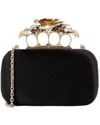 McQueen - Carnation Knuckle Embellished Clutch Bag - Lyst