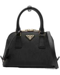 Prada - Zip-Up Top Handle Bag - Lyst