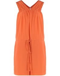Equipment - Pleated V-Neck Jumpsuit - Lyst
