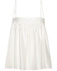 ROTATE BIRGER CHRISTENSEN - Striped Pleated A-Line Top - Lyst