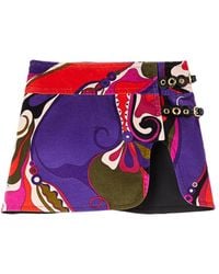 PUCCI - Pucci Velvet Patterned Skirt - Lyst