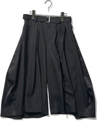 Sacai - Wide-Leg Cropped Trousers - Lyst