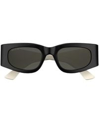 Gucci - Eyewear Rectangular Frame Sunglasses - Lyst