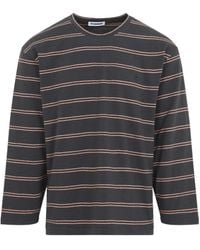 Jil Sander - Striped Long-Sleeve T-Shirt - Lyst