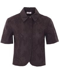 Liu Jo - Embroidered Sequin Short-Sleeve Shirt - Lyst