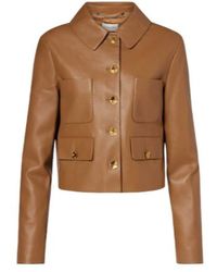 Altuzarra - Astley Cropped Leather Jacket - Lyst