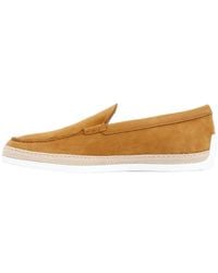 Tod's - Logo Embossed Slip-On Loafers - Lyst