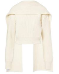Erdem - Cropped Wool And Cashmere Scarf Sweater - Lyst
