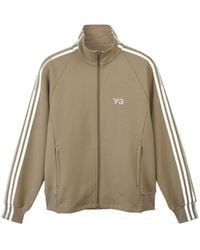 Y-3 - 3 Stripe Zipped Track Jacket - Lyst