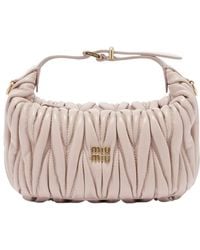 Miu Miu - Quilted Nappa Leather Pouch - Lyst