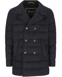 Herno - Double Breasted Padded Coat - Lyst