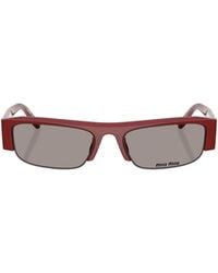 Miu Miu - Eyewear Rectangular Frame Sunglasses - Lyst