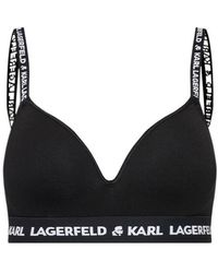 KARL LAGERFELD - Logo Padded Bra - Lyst