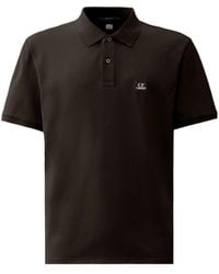 C.P. Company - Logo Patch Short-Sleeved Polo Shirt - Lyst