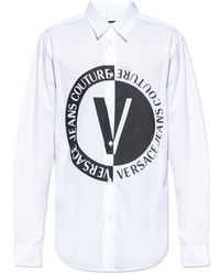 Versace Jeans Couture - Couture Logo-Printed Long-Sleeved Shirt - Lyst