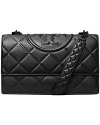 Tory Burch - Small Fleming Polished-Grain Convertible Shoulder Bag - Lyst
